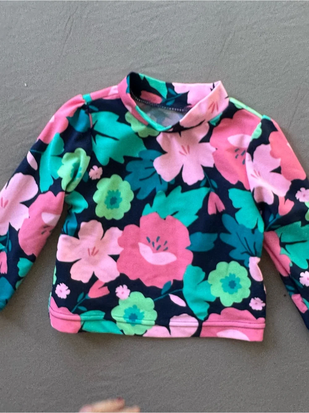 Carters Baby Girls Floral Long Sleeve Rash Guard Swimsuit Set